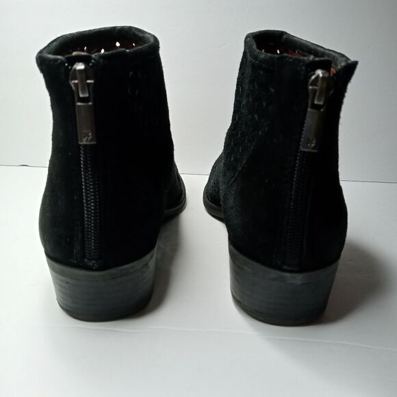 Lucky Brand Black Leather Perforated Booties - Picture 6 of 7